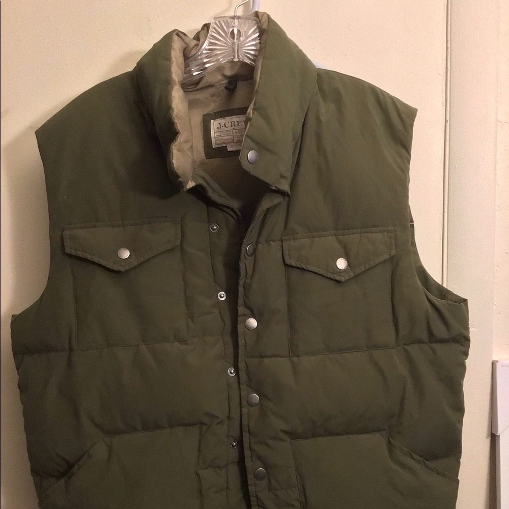 Green Jcrew Puffy Vest - image 1